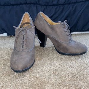 Heeled Suede Ankle Boots